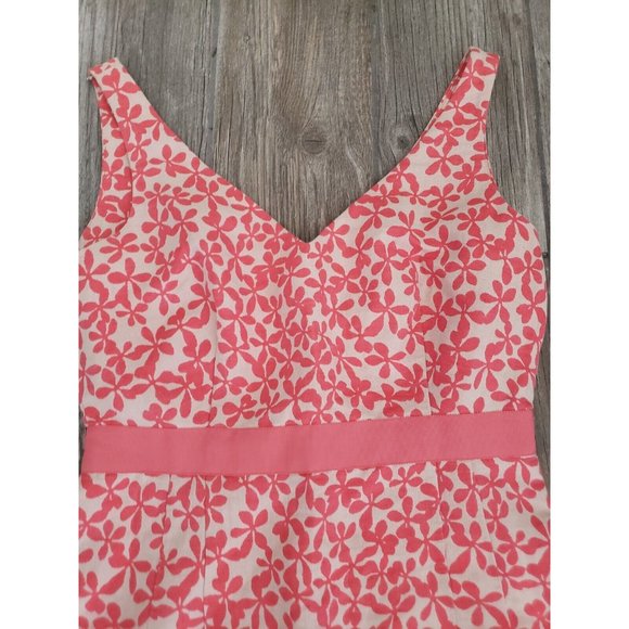 J.Crew Linen/Cotton Blend with Pink Casual Dress Size 6 with Bow - Picture 9 of 9